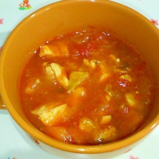鶏肉のトマトスープ　～トマト缶を使用